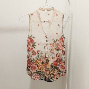 Francesca's - Floral See Through Tank - Size Small